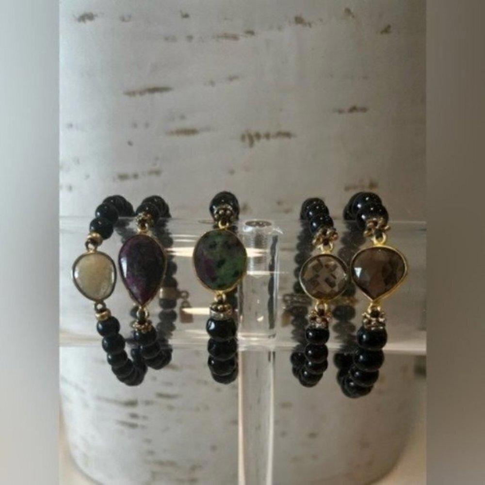 Handcrafted Multi-Stone Beaded Bracelets - image 1